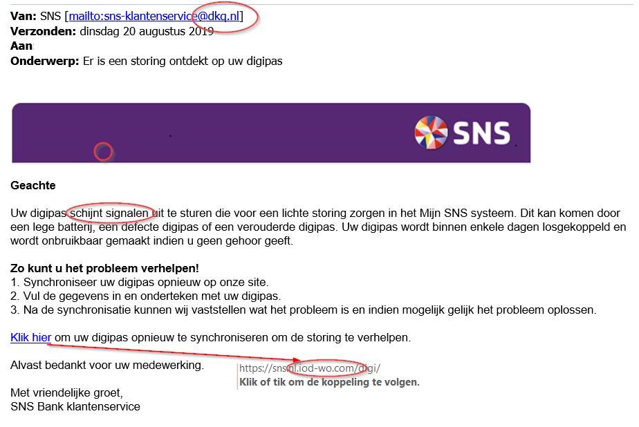 Phishing Hengelen Naar Informatie Sns Bank - 